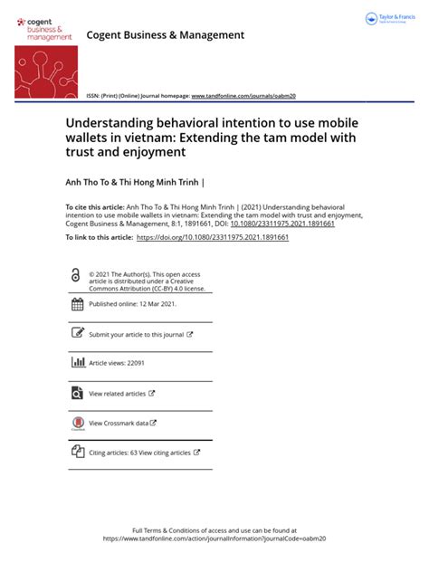 Understanding behavioral intention to use mobile wallets in .